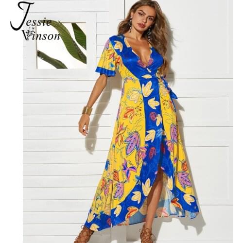 Летние платья с запахом JESSIE VINSON China At AliExpress