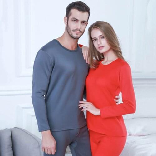 2021 New Winter Mens Plus Size Plus Velvet Thick Thermal Underwear Sets Bottoming Warm Velvet Underwear Suit Long Johns Suits