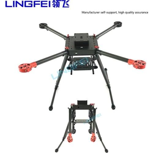 LINGFEI 4 Axle Full 3K Carbon Fiber Aircraft Frame Folding Hexacopter 950mm Airframe for DIY FPV RC Drone