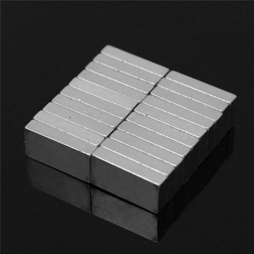 20Pcs 10x5x2mm N52 Super Strong Cuboid Shape Blocks Rare Earth Neodymium Magnets Fridge Crafts For Acoustic Field Electronics