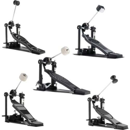 Metal Kick Single Bass Drum Pedal Dual Chain Drive Foot Pedal Percussion Kit Mute Pedals
