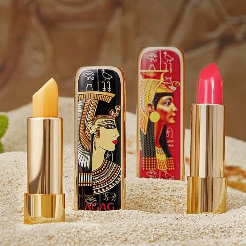 The New Carotene Temperature Change Color Lipstick Ancient Egyptian Style Lip Balm Female Moisturizing and Non-marking