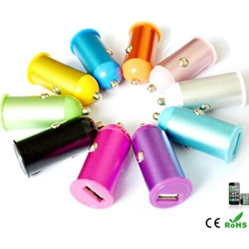Wholesale Newest High Quality 2.1A Mini Car Charger for Apple Iphone for Ipad for Samsung HTC Xiaomi Huawei Phones 100pcs