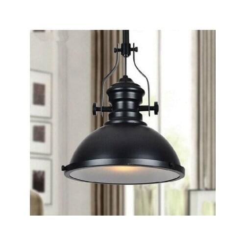 Retro Wrought Iron Pendant Light Fixture American Loft Style Restaurant Club Bar Vintage Hanging Lamp Round Suspension Lighting