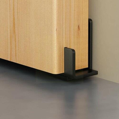 8-in-1 Adjustable Sliding Floor Guide Rail Stopper Rail Barn Accessories Carbon Slide Material Door Steel For Kitchen I3Z5