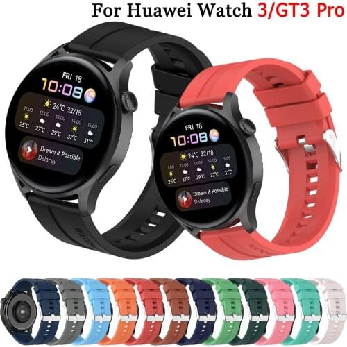 Wrist Band For Huawei Watch 3 Pro Silicone Strap For Huawei GT2 Pro/GT 2e Honor ES/Magic 2 Bracelet Replacement Belt 20MM/22MM