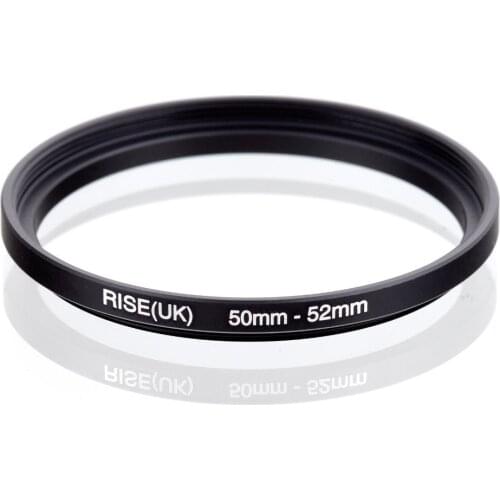 RISE(UK) 50mm-52mm 50-52mm 50 to 52 Step down Ring Filter Adapter black