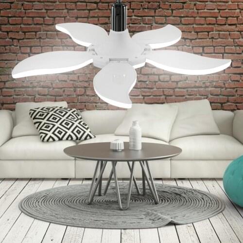 75W Folding Garage Lamp Five Leaf Folding Mango Lamp High Brightness Constant Current with Bulb Cold White Color Temperature