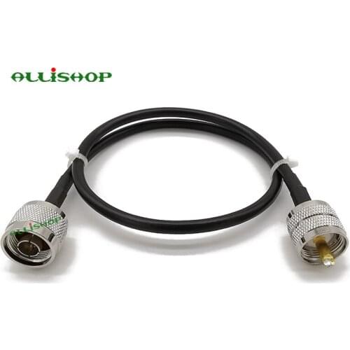 -UHF PL-259 male Plug to N Male Plug Connectors on LMR200 Coaxial Cable Jumper RF Coaxial Cable