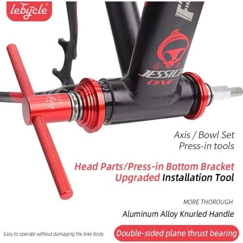 1 Set Bicycle Double Side Plane Thrust Bearing MTB Road Bike Headset / Bottom Bracket BB Install Aluminum Alloy Press-In Tool