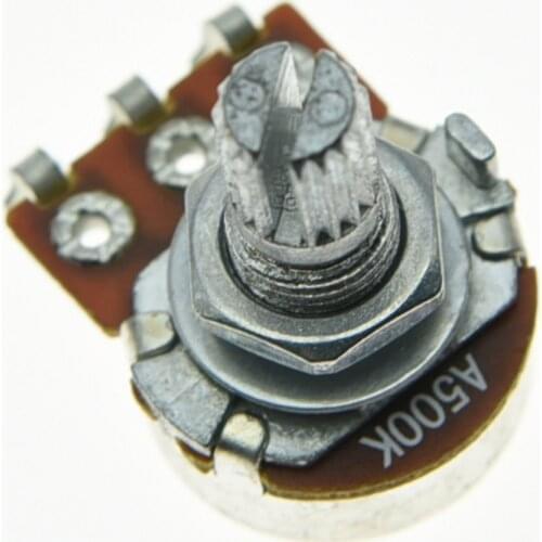 KAISH 10pcs A500K 16mm Base Guitar Audio Pots Short Split Shaft Potentiometers