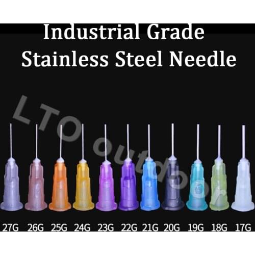 100PCS 11 Models Availlable Steel Dispensing Tapered Pinhead Glue Liquid Dispenser Needles for Dispenser Controller