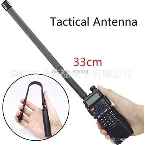 100pcs/lot 2018 CS Tactical Antenna SMA-Female Dual Band VHF UHF 144/430Mhz Foldable For Walkie Talkie Baofeng UV-5R UV-82 UV5R