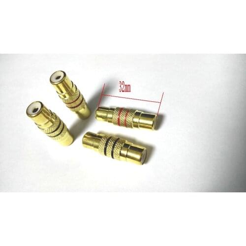 1000pcs copper RCA Phono Female to Female Connector Coupler For Audio Video New