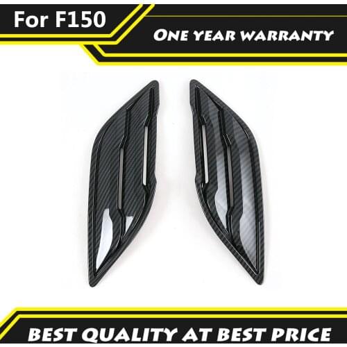 2Pcs Carbon Fiber Color Front Fender Side Marker Car Accessories Car Exterior Decorative Fit For Ford F150 2015-2020
