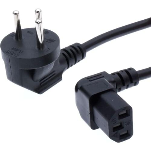 Israel SI-32 3 pin Plug to C13 Female PDU Angle Power Cables,IEC C13 angle adapter,Power cord angle adapter