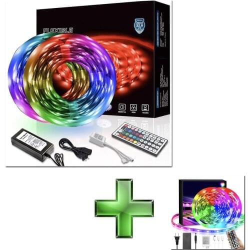 32.8ft and 40FT Led Strip Lights,RGB Flexible Led Lights with 44Keys IR Remote Control 12V Power for Room,,Bar Decoration
