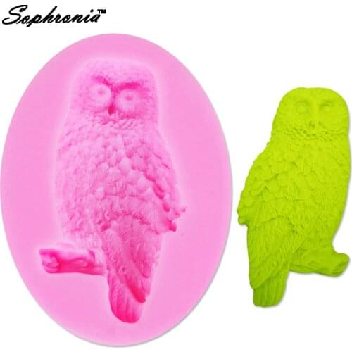 Sophronia 3D Owl Cake Decorative Silicone Mold Candy Chocolate Diy Mold Baking Tools Cake Decorations F1084,7.3*6* 1.5cm
