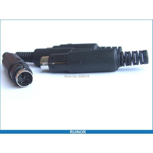 5 pcs 5 Pin Mini DIN Jack Male plug Connector Cables Plastic Handle Soldering