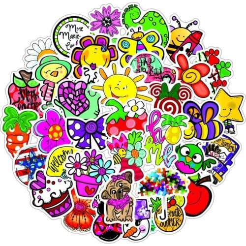 50 PCS Funny Car Stickers on Motorcycle Suitcase Home Decor Phone Laptop Covers DIY Vinyl Decal Sticker Car Styling