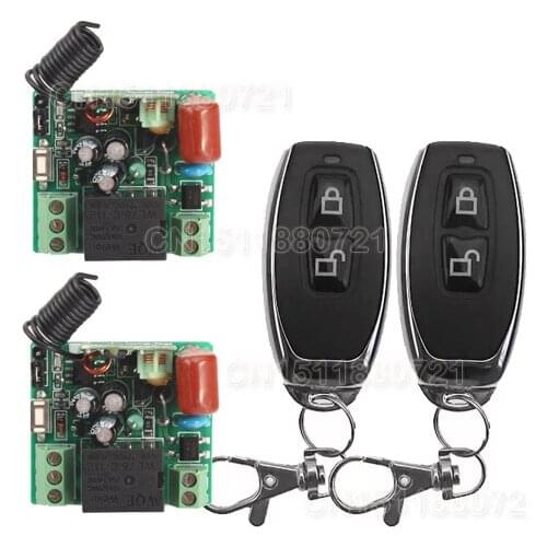 AC220V 1CH RF Wireless Remote Control Light Switch System,315/433 MHZ , Learning code Add controller