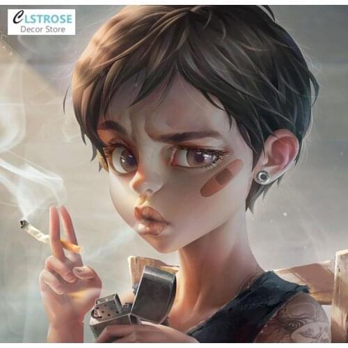 5D Diy Diamond Painting Cartoon Boy Girl Diamond Embroidery Anime Character Mosaic Rhinestone Cross Stitch Kit Home Decoration