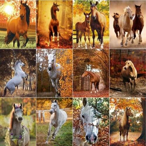 Diamond Painting Animal Full Square/Round Diamond Embroidery Horse Cross Stitch 5D DIY Needlework New Arrival Handicraft