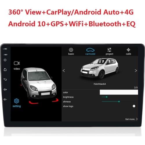 2021 New Android 10 Model DSP IPS Car Multimedia for Universal Autoradio 4G with HD 360 Bird View Panorama GPS BT