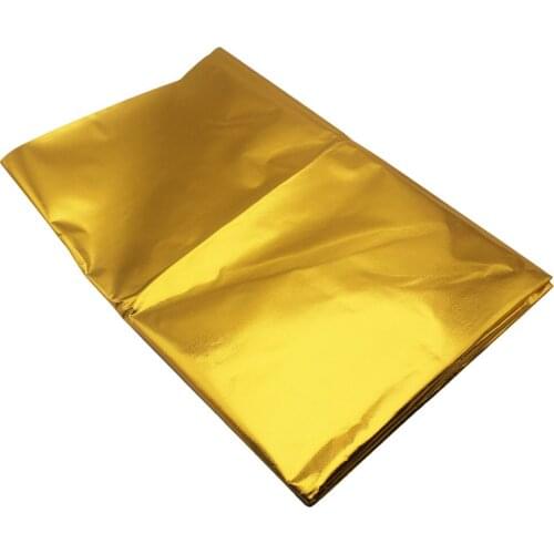 Car 39 "x47" Self-adhesive Reflect Gold Wrap Barrier For Thermal Exhaust
