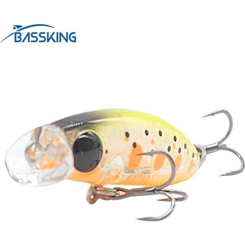 BASSKING 6Pcs Floating Minnow Bait 40mm 2.8g Fishing Lure ORIGIN Hooks Fishing Wobbler Isca Artificial Para Pesca Leurre Peche