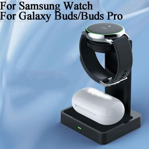 2 In 1 Qi Wireless Charger For Samsung Watch Fast Charging Dock Station for Samsung Galaxy Buds Pro Portable Wireless Chargers