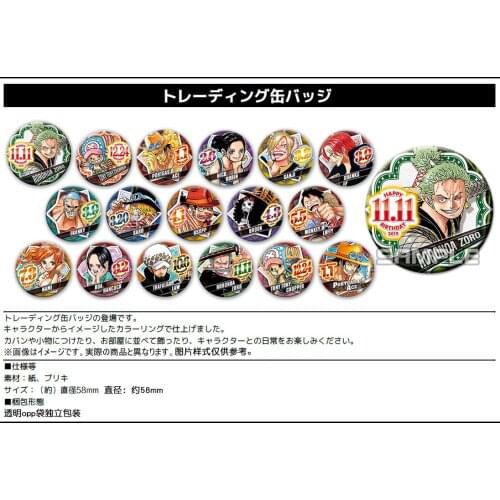 One piece anime 58mm badge Luffy Chopper Metal Iron Buttons Brooch