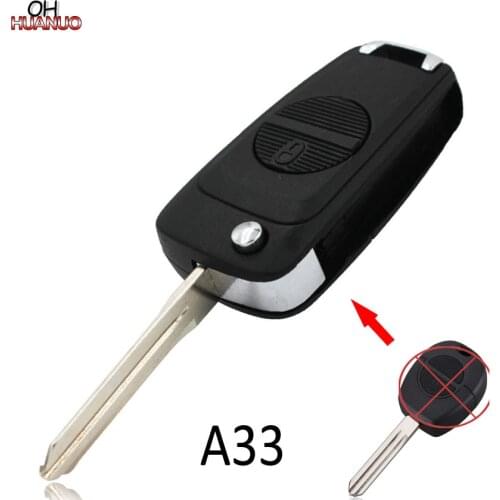 2 Button Folding Flip Key Shell Case Fob for Nissan X-trail/Serena/Cargo/Micra/Almera/Terrano/Primera A33 Blade