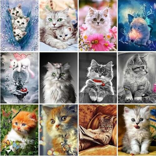 Cute Cat Pattern DIY 5D Diamond Painting For Adults and Kids Full Square Diamond Mosaic Embroidery Cross Stitch Home Wall Decor