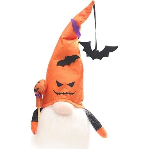 LUDA Halloween Dwarf Decoration Pumpkin With Lights Faceless Old Man Doll Halloween Themed Venue Background Ornaments