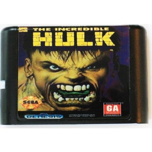 International Hulk 16 bit MD Game Card For Sega Mega Drive For SEGA Genesis