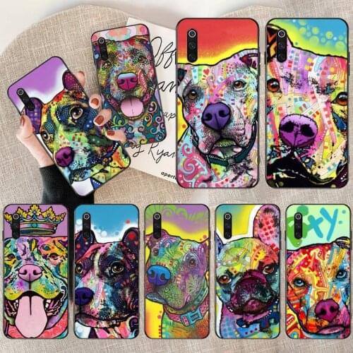 Cute Pitbull Dogs Pop Art Phone Case for Xiaomi Mi Note 10 Lite Mi 9T Pro xiaomi 10 10 CC9 Pro 9SE