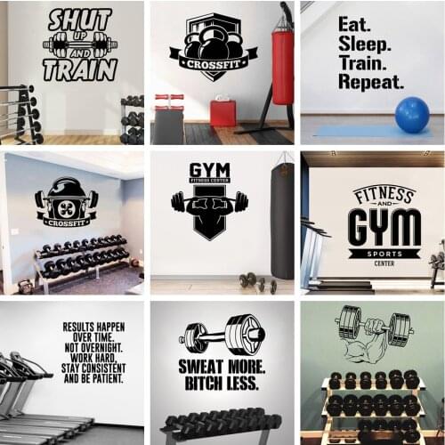 Cartoon GYM Cartoon Wall Decals Pvc Mural Art Diy Poster Living Room Bedroom Art Decor Wallpaper