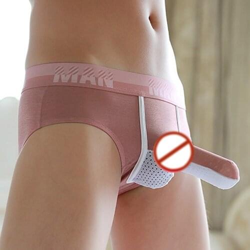 Ice Silk Elephant Nose Mens Boxer Pouch Briefs Penis Sheath Trunks Underpants Shorts Underwear Peni Thong Funny Panties Bikini