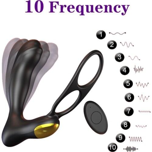 Anal Plug Toys Electric Shock Pulse Man Prostate Massage Vibrators Sex Toy Double Ring Butt Plug Wireless Remote Adult Products