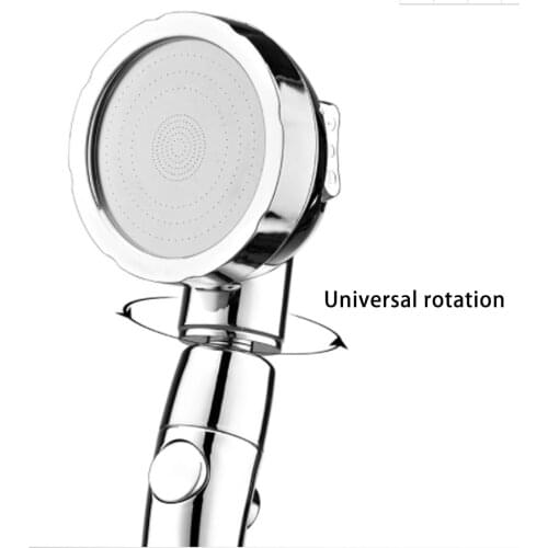 Shower Head Handheld High Pressure Chrome 3 Gear Setting With ON/OFF Pause Switch Water Saving Adjustable Luxury Spa Detachable