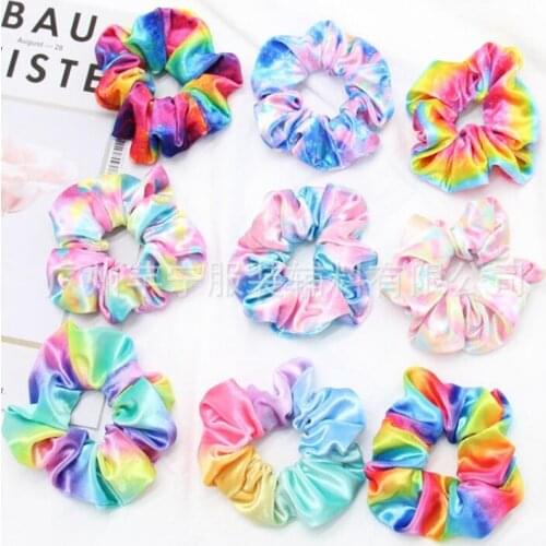 Gentle hair bands Hair Ring Chiffon Gauze Cute Fat Simple Ins Hair Band Women Girls BM Ponytail Holder Rubber Bands Hair