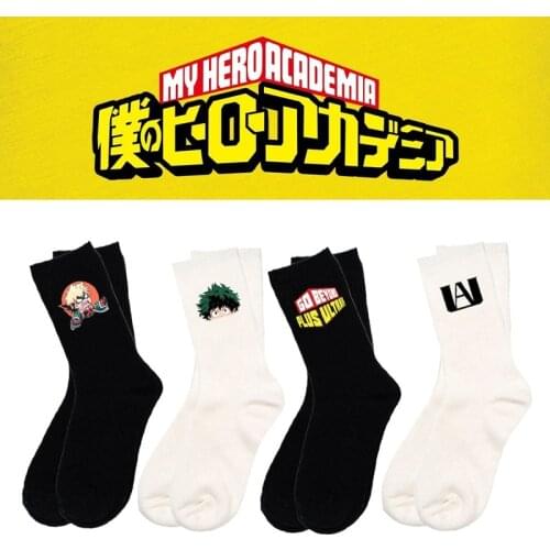 My Hero Academia Sock Mens Anime Crew Adult Mans Socks Thermal Sox High Quality Cotton Autumn Winter Unisex Trendy Calcetines
