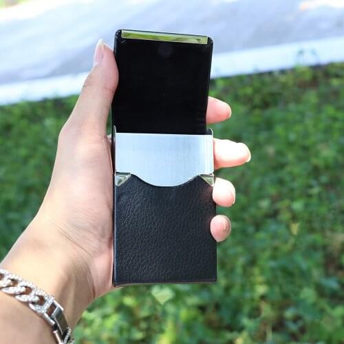 New Fashionl Regular Size PU Leather Cigarette Box(Hold 7 Regular size Cigarette) Portable Personality Cigarette Case