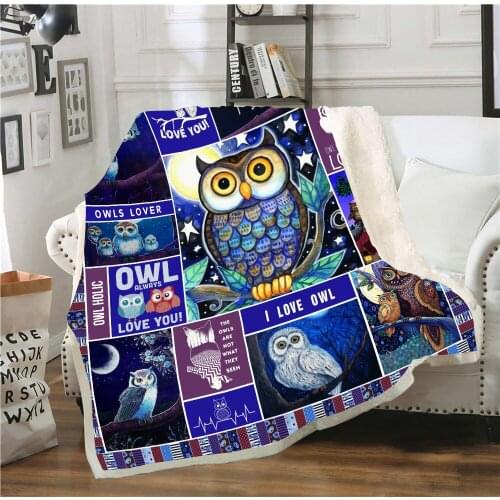 3D Digital Printed Blanket Animals Design Flannel Creative Soft Vintage Bedding Bedspread Blankets for Kids Adult Room Decor