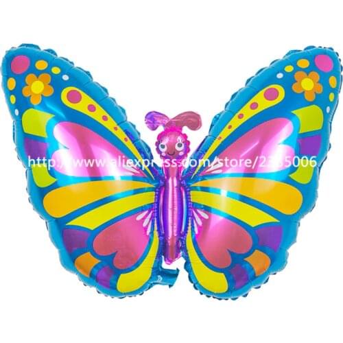Wholesale 50pcs/lot Large inflatable animal balloons Butterfly foil balloon children birthday party decoration toys for babies
