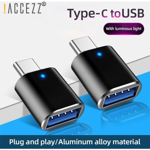 !ACCEZZ USB 3.0 To Type C OTG Adapter for MacBook Huawei Samsung USB Male to USB C Female Converter Type-C OTG Cable Converter