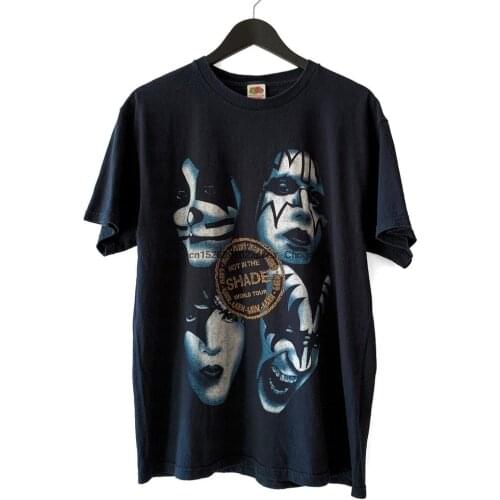 KISS 1990 Hot in Shade World Tour T shirt rare size large Gene Simmons Paul Stanley Peter Criss Ace Frehley
