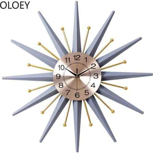 Nordic Large Wall Clock Modern Design Metal Mechanism Wall Watch Living Room Bedroom Wall Clocks Home Decor 3d Clocks Creative