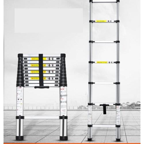 2 meters 7 step folding ladder portable thickened aluminum alloy telescopic ladder single-sided telescopic straight ladder